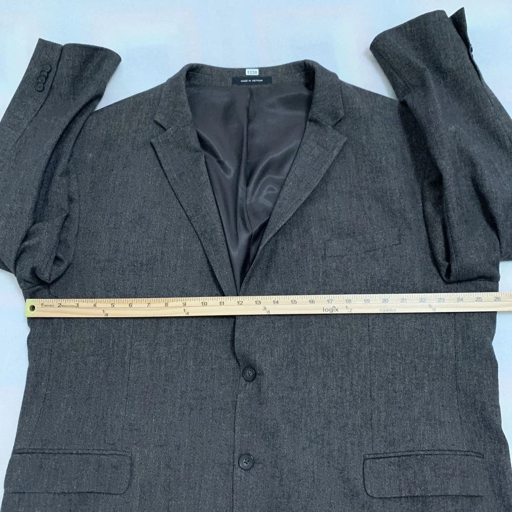 Kenneth Cole Awearness Men's 54R Slim Fit Gray Wool Blend 2-Button Blazer Jacket